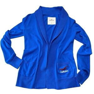 VTG Y2K Hollister Cardigan Juniors Medium Blue Cotton Blend Sweater Bella Swan